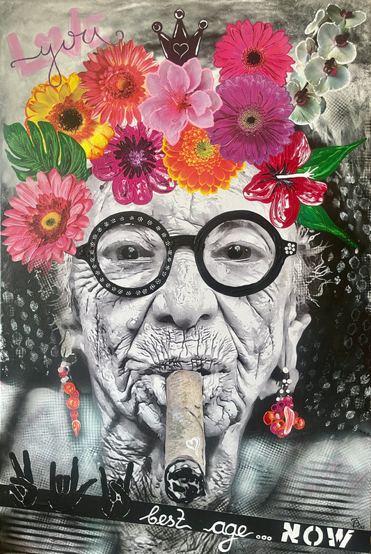 ...best Age NOW ! 🤘 handverzierter Print